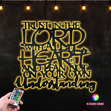 Trust In The Lord Wall Decor Metal Sign Scripture