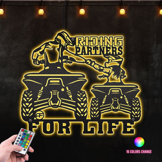 Four Wheel Dad And Daughter Atv Riding Partners For Life Custom