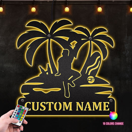 Surfing & Relaxing Custom Name