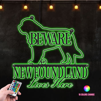 Beware Newfoundland Dog Lives Here