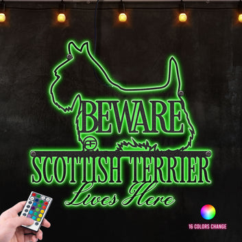 Beware Scottish Terrier Dog Lives Here