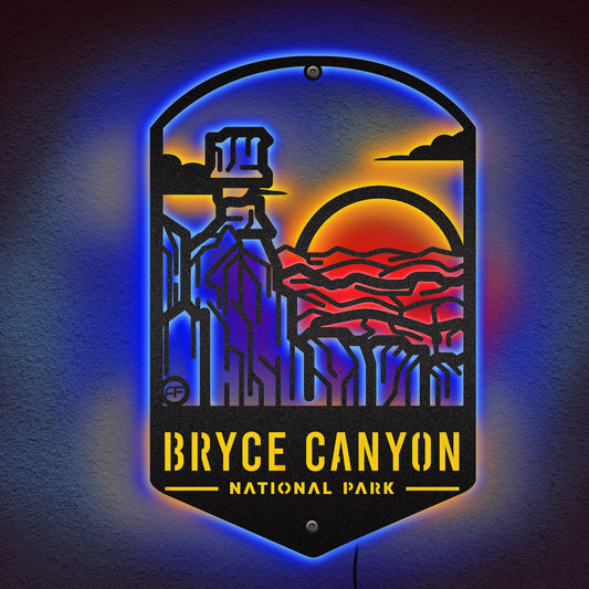 Bryce Canyon National Park Neon Sign, National Park Welcome Sign, Personalized National Park Sign, Forest Service Sign, Customized Park Sign