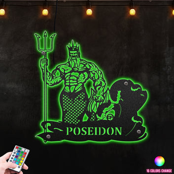 Poseidon With Trident Nautical Vibe Customized Living Room Decoration Perfect Gift For Housewarming Gift, Anniversary