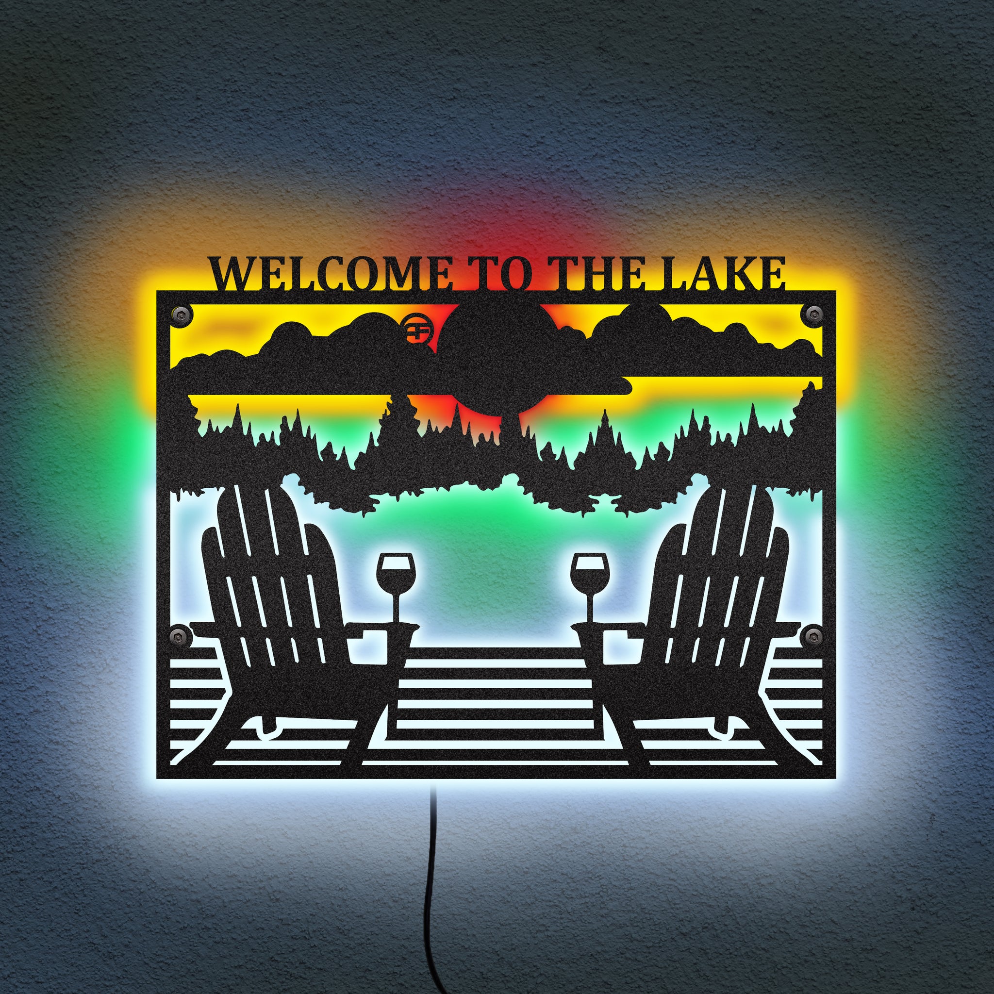 Welcome To The Lake LED Neon Lights Metal Art Sign